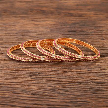 Antique Classic Bangles With Matte Gold Plating