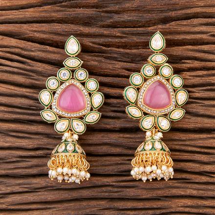 Antique Meenakari Earring With Gold Plating