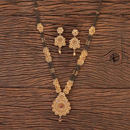 Antique Classic Mangalsutra With Matte Gold Plating