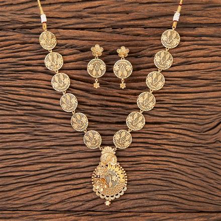 Antique Plain Gold Necklace With Gold Plating
