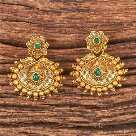 Antique Classic Earring With Matte Gold Plating