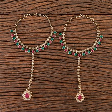 Antique Reverse Ad Stone Hath Pan With Mehndi Plating