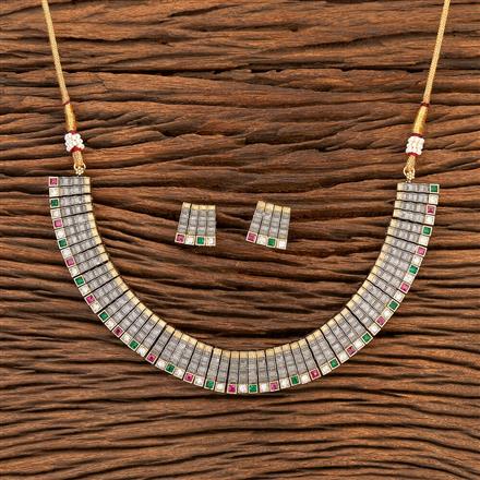 Antique Classic Necklace With 2 Tone Plating