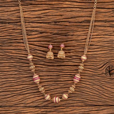 Antique Long Necklace With Gold Plating