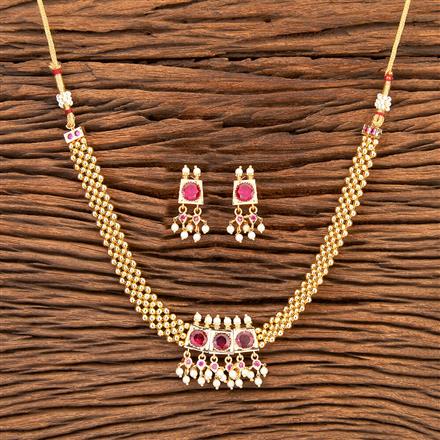 Antique Choker Necklace With Gold Plating