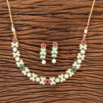 Antique Meenakari Necklace With Gold Plating