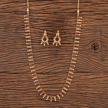 Antique Long Necklace With Gold Plating