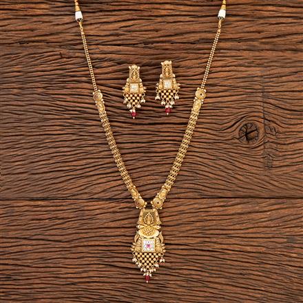 Antique Long Necklace With Gold Plating