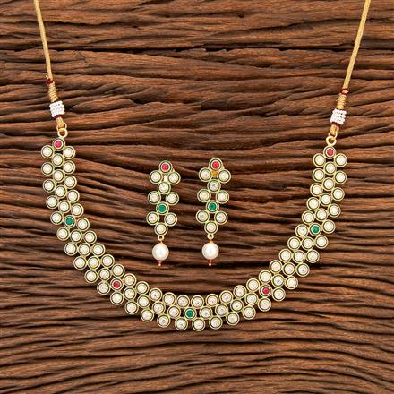 Antique Meenakari Necklace With Gold Plating