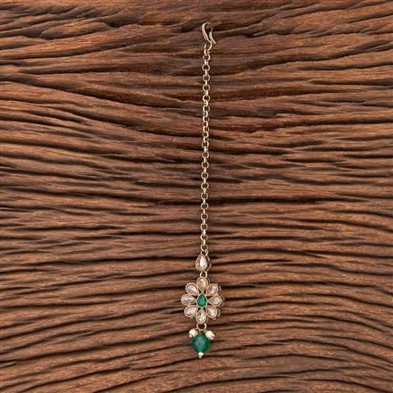 Antique Reverse Ad Stone Tikka With Mehndi Plating