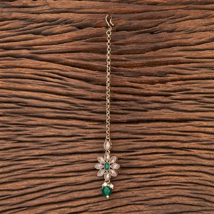 Antique Moti Tikka With Mehndi Plating