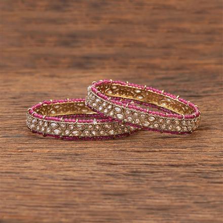 Antique Moti Bangles With Mehndi Plating
