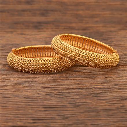 Antique Openable Bangles With Matte Gold Plating