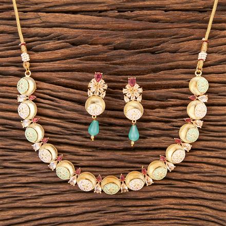 Antique Meenakari Necklace With Gold Plating