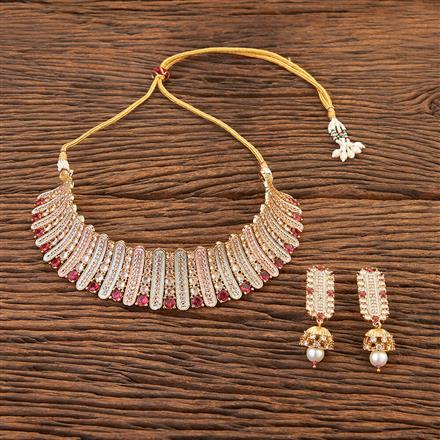 Antique Meenakari Necklace With Gold Plating