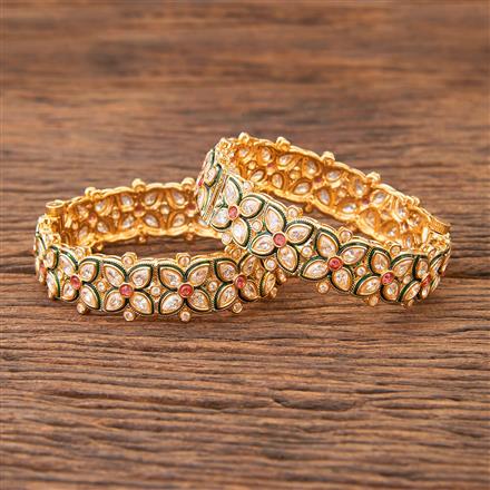Antique Meenakari Bangles With Gold Plating