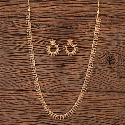 Antique Long Necklace With Gold Plating