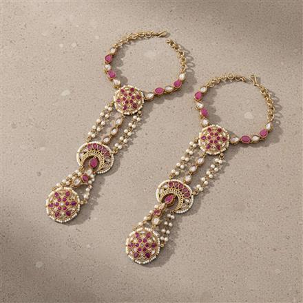 Antique Reverse Ad Stone Hath Pan With Mehndi Plating