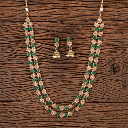 Antique 2 Line Necklace With Gold Plating