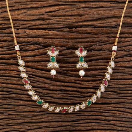 Antique Meenakari Necklace With Gold Plating