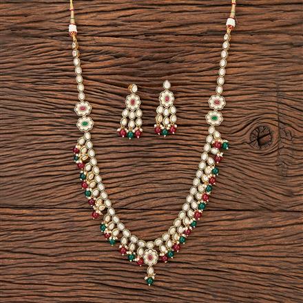 Antique Long Necklace With Gold Plating