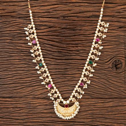 Antique 2 Line Necklace With Gold Plating