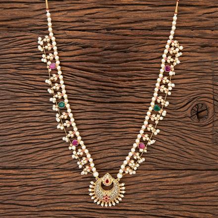 Antique 2 Line Necklace With Gold Plating