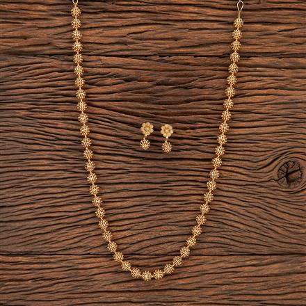 Antique Long Necklace With Gold Plating