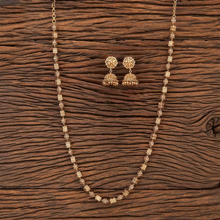 Antique Mala Necklace With Matte Gold Plating