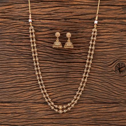 Antique Mala Necklace With Matte Gold Plating