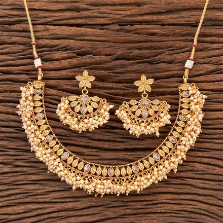 Antique Pearl Necklace With Gold Plating