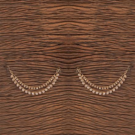 Antique Pearl Ear Chain With Gold Plating