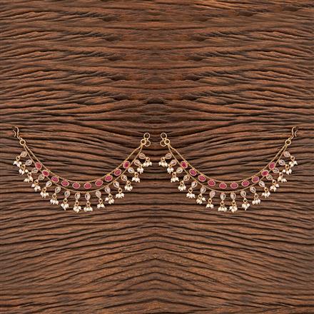 Antique Pearl Ear Chain With Gold Plating