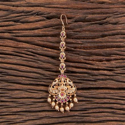 Antique Temple Tikka With Gold Plating