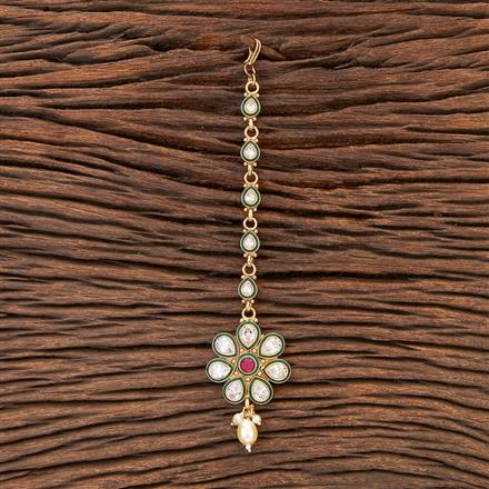 Antique Moti Tikka With Gold Plating