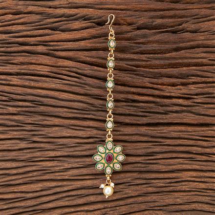 Antique Meenakari Tikka With Gold Plating