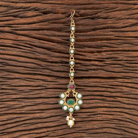 Antique Meenakari Tikka With Gold Plating