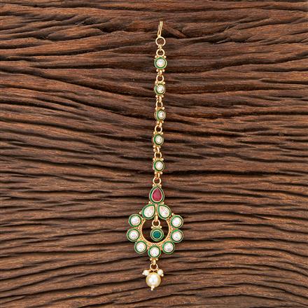 Antique Meenakari Tikka With Gold Plating