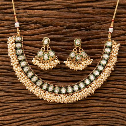 Antique Moti Necklace With Gold Plating