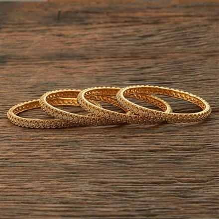 Antique Plain Gold Bangles With Gold Plating