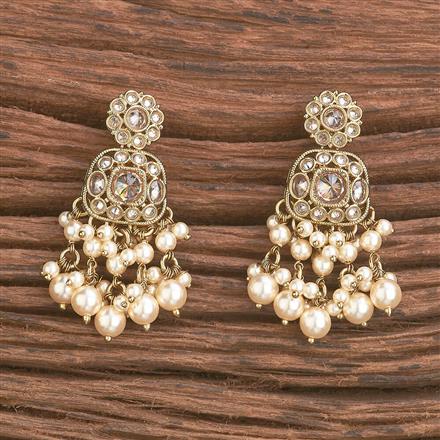 Antique Delicate Earring With Mehndi Plating