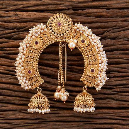 Antique Classic Hair Brooch With Gold Plating