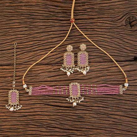 Antique Choker Necklace With Mehndi Plating