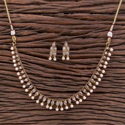 Antique Delicate Necklace With Mehndi Plating