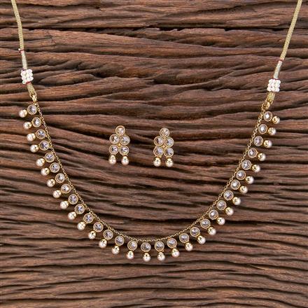 Antique Delicate Necklace With Mehndi Plating