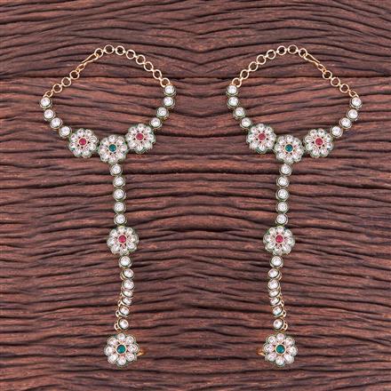 Antique Meenakari Hath Pan With Gold Plating