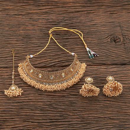 Antique Mukut Necklace With Gold Plating