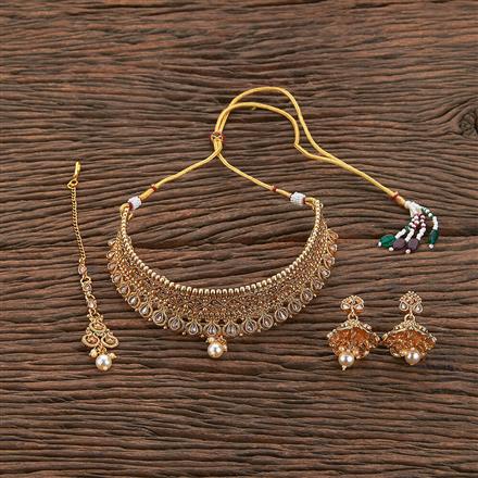 Antique Choker Necklace With Gold Plating