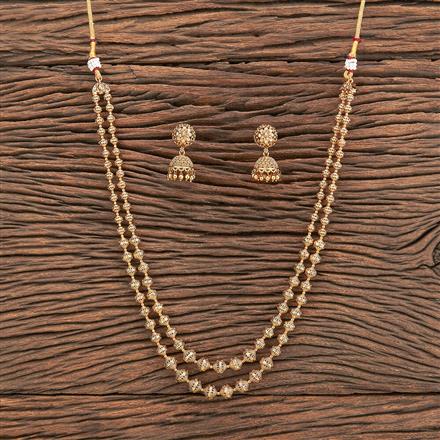 Antique Plain Gold Necklace With Gold Plating