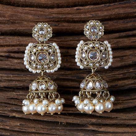 Antique Delicate Earring With Mehndi Plating